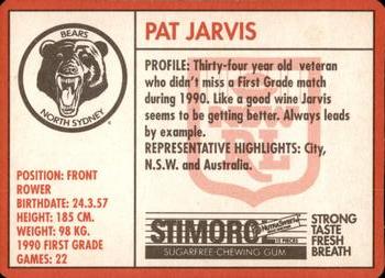 1991 Stimorol NRL #104 Pat Jarvis Back